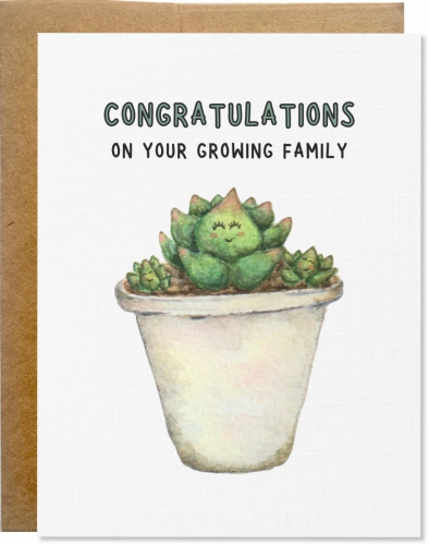 Congratulations baby succulents