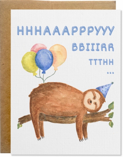 Birthday sloth